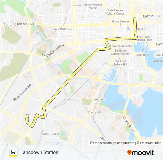 CITYLINK YELLOW Bus Line Map