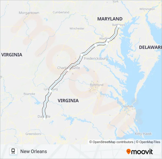 CRESCENT Train Line Map