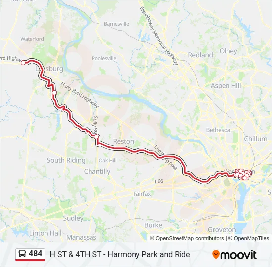 484 Bus Line Map