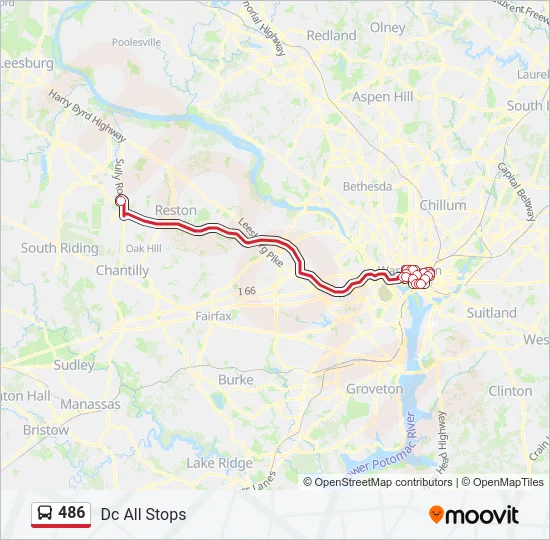 486 Bus Line Map