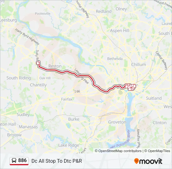886 Bus Line Map