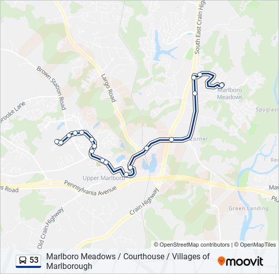 Mapa de 53 de autobús