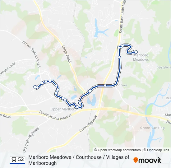 53 Bus Line Map