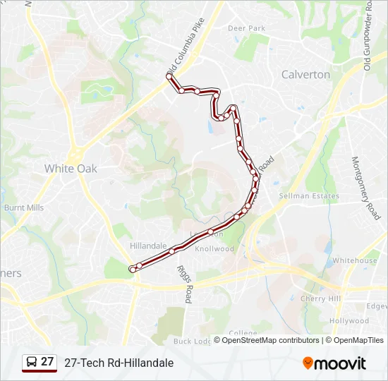 27 Bus Line Map