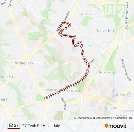 27 Bus Line Map