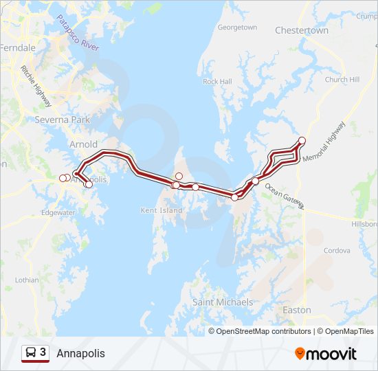 3 Bus Line Map