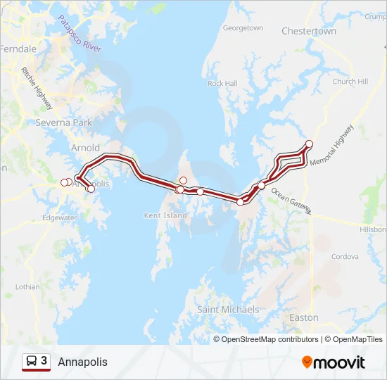 3 Bus Line Map