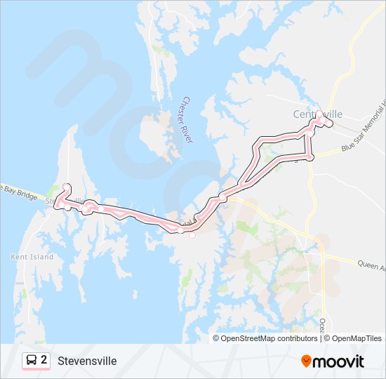 2 Bus Line Map