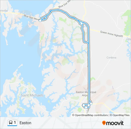 1 Bus Line Map