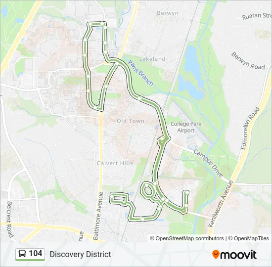 104 Bus Line Map