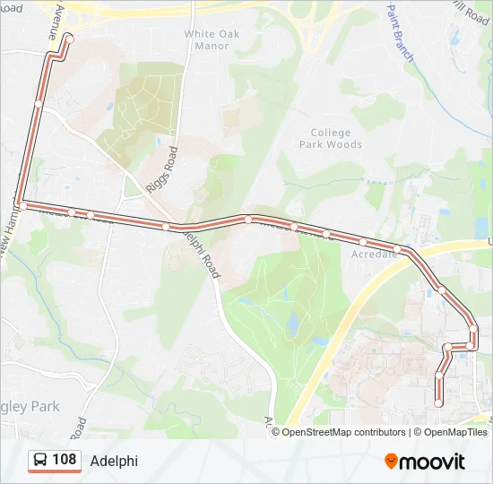 108 Bus Line Map