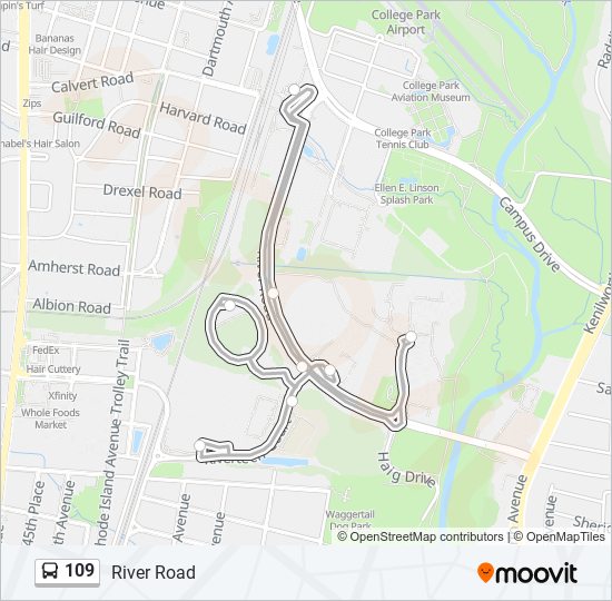 109 bus Line Map