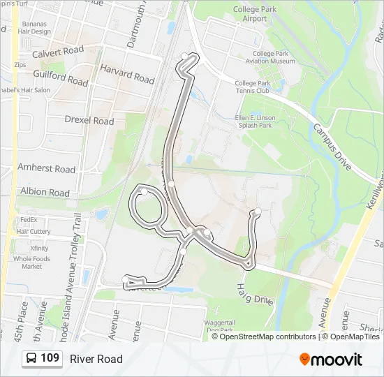 109 Bus Line Map