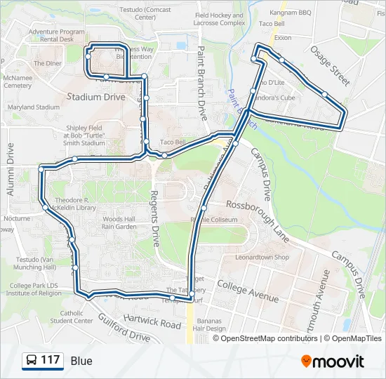 117 Bus Line Map