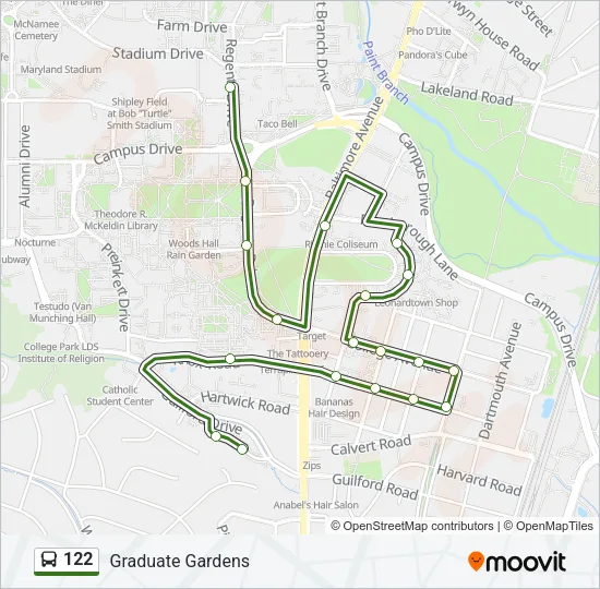 122 Bus Line Map