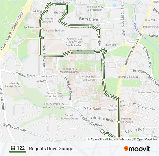 122 Bus Line Map