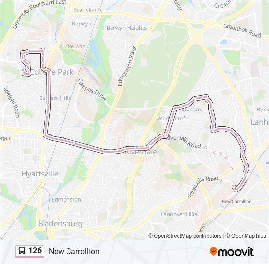 126 bus Line Map