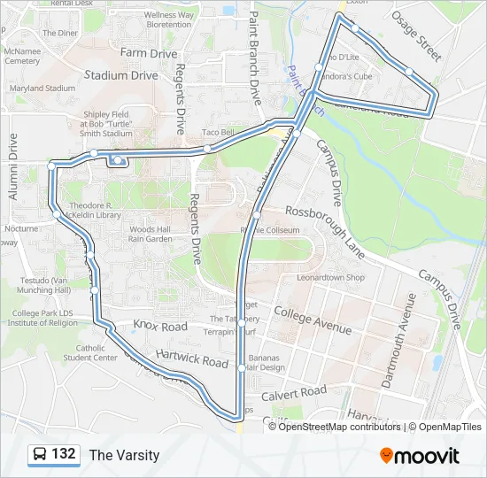 132 Bus Line Map