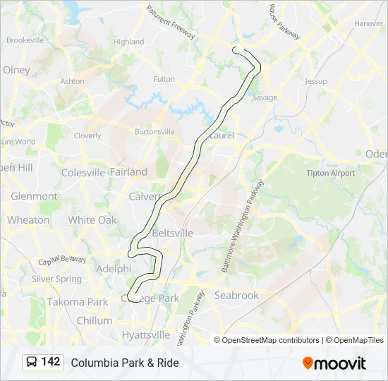 142 Bus Line Map