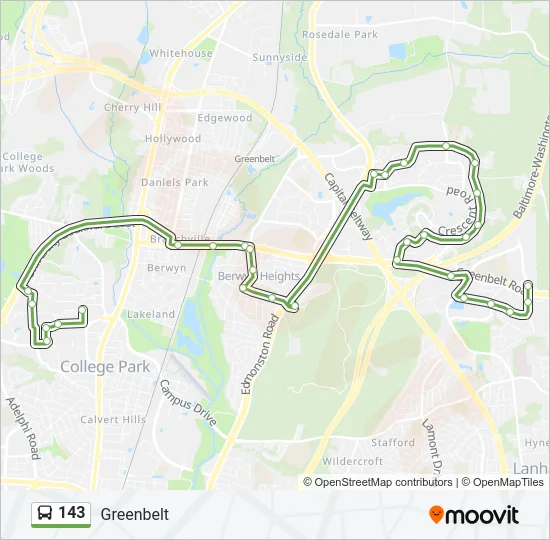 143 Bus Line Map