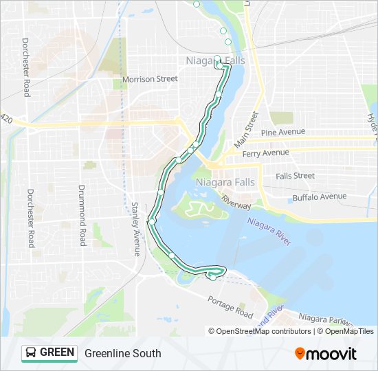 GREEN bus Line Map