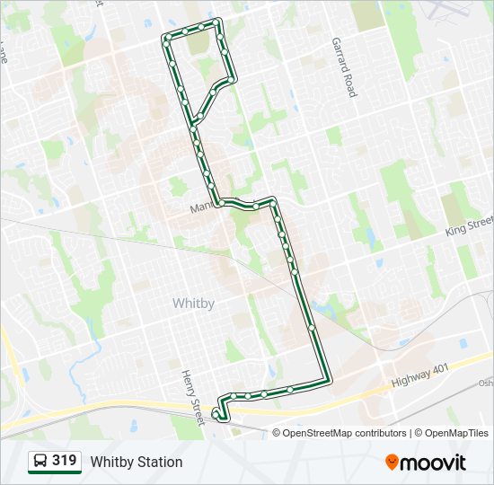 319 bus Line Map