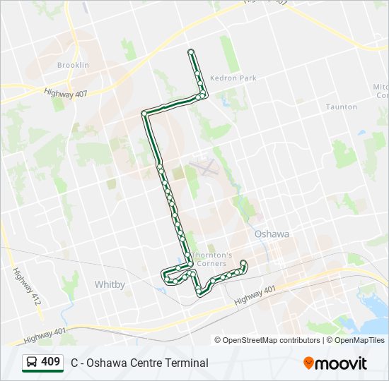 409 bus Line Map