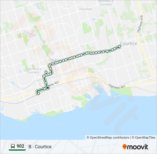 902 Route: Schedules, Stops & Maps - B - Courtice (Updated)