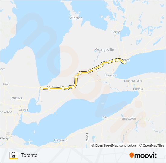 VIA RAIL train Line Map