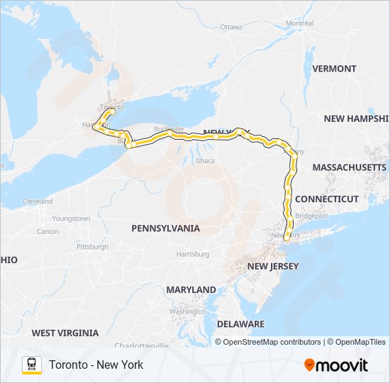 VIA RAIL train Line Map