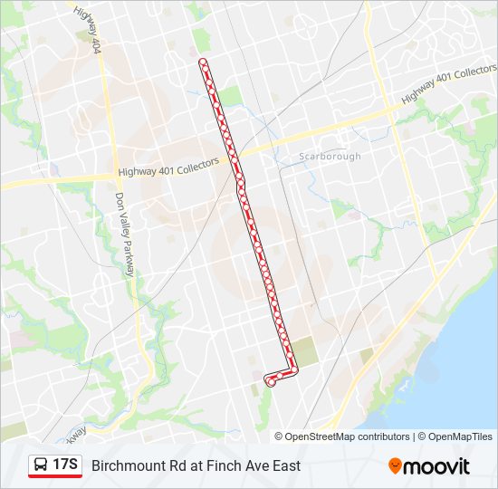 17S bus Line Map