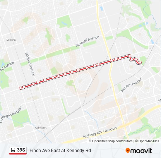 39S bus Line Map