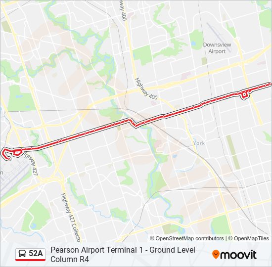 52A bus Line Map