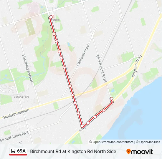 69A Bus Line Map