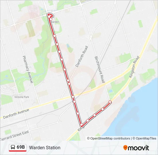 69B Bus Line Map