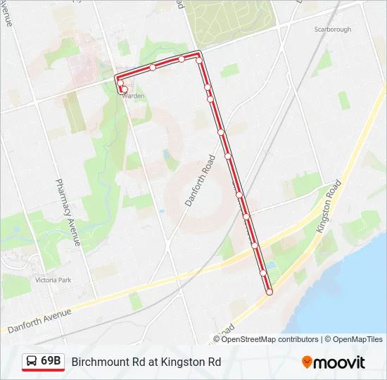 69B Bus Line Map