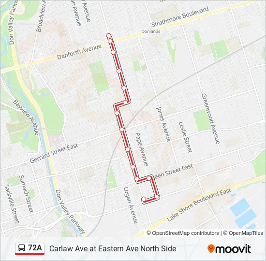 72A Bus Line Map