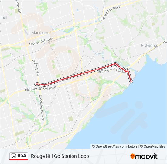 85A bus Line Map