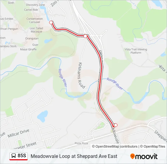 85S Bus Line Map