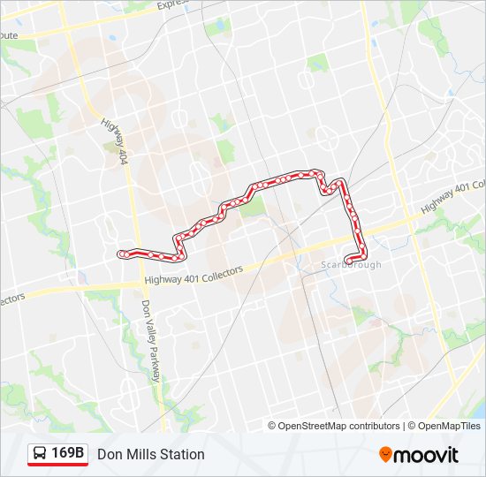 169B bus Line Map