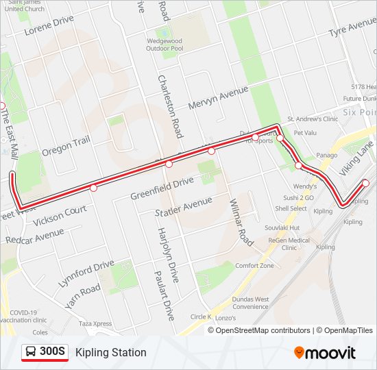 300S bus Line Map