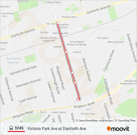 324S Bus Line Map