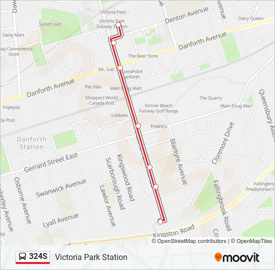 324S Bus Line Map