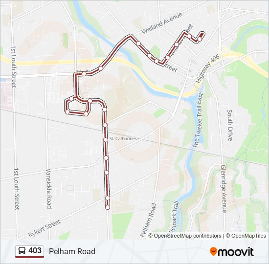 403 bus Line Map