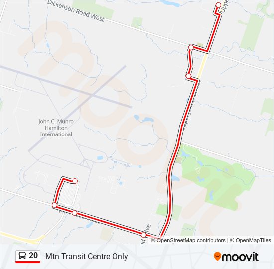 20 Bus Line Map
