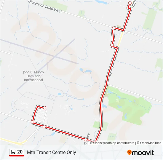 20 Bus Line Map