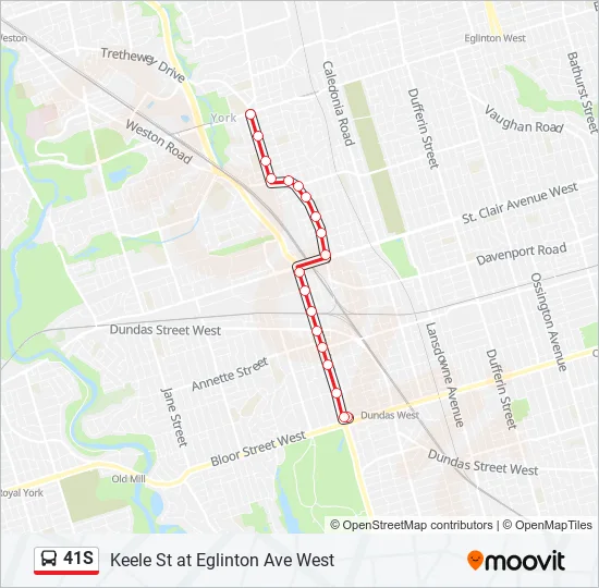 41S Bus Line Map