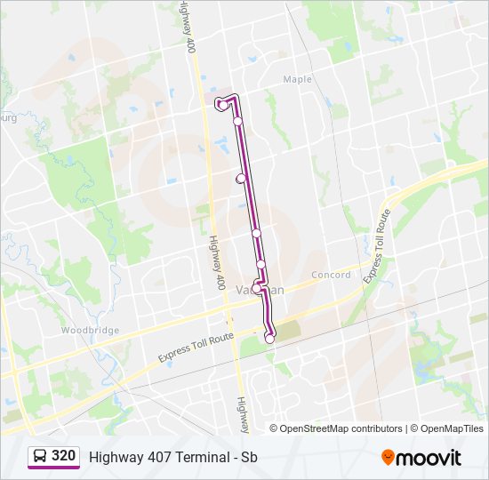 320 bus Line Map