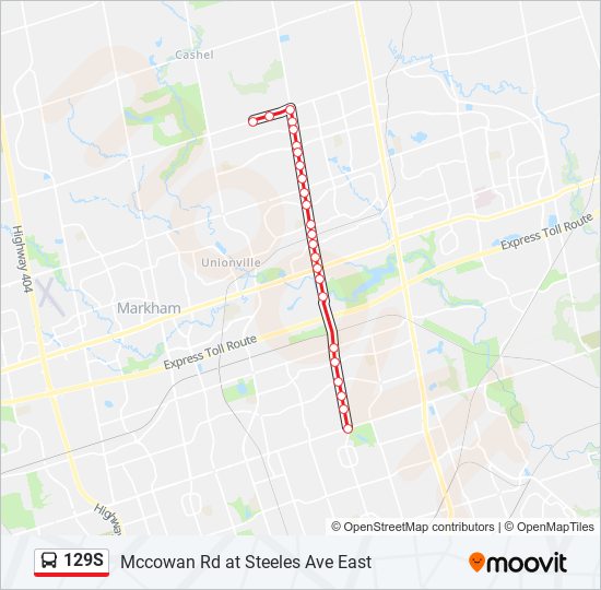 129S bus Line Map