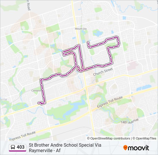 403 bus Line Map